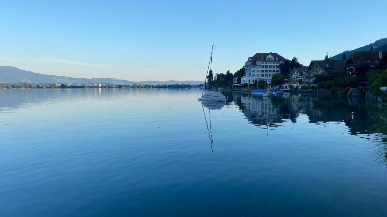 Hotel Restaurant Bellevue Au Lac Thun Kültér fotó