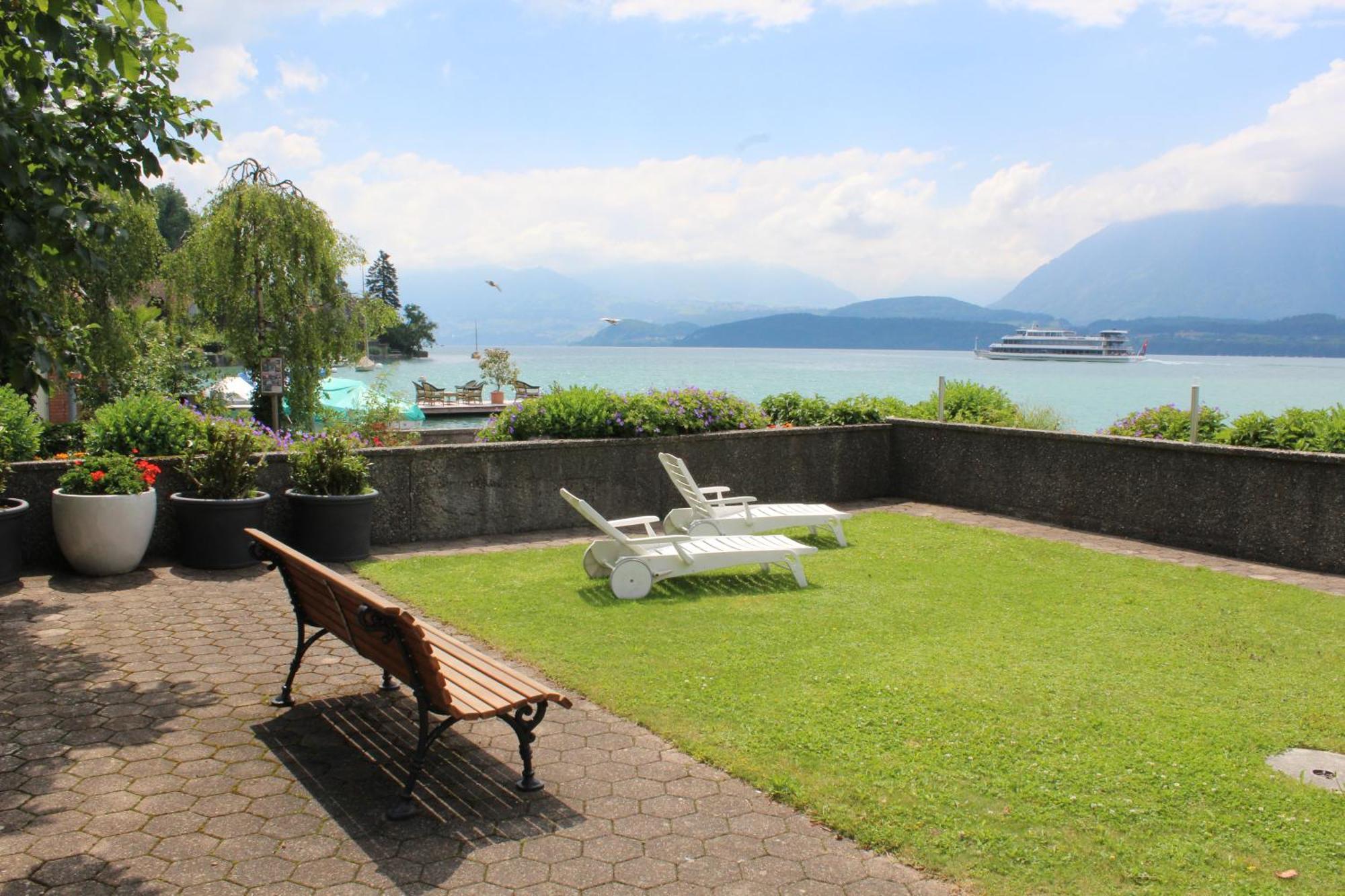 Hotel Restaurant Bellevue Au Lac Thun Kültér fotó