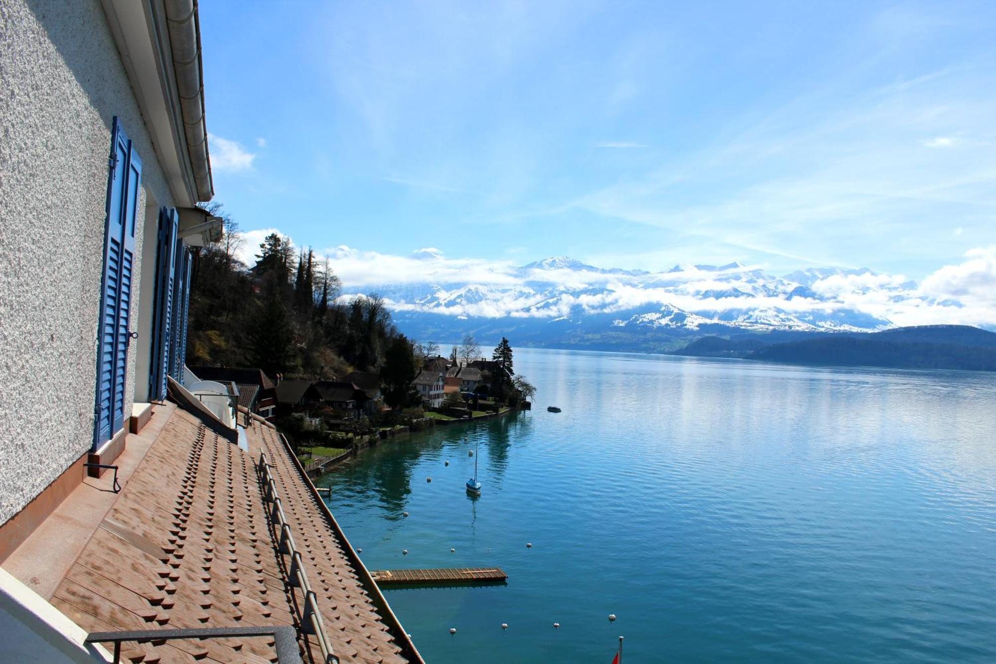 Hotel Restaurant Bellevue Au Lac Thun Kültér fotó