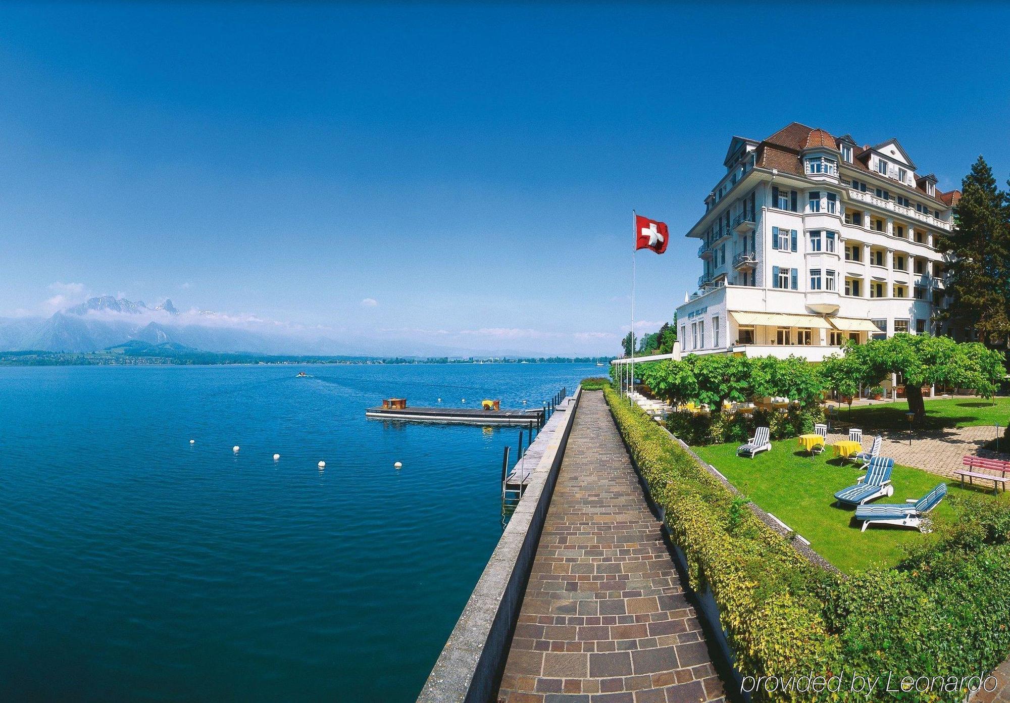 Hotel Restaurant Bellevue Au Lac Thun Kültér fotó